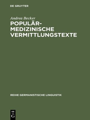 cover image of Populärmedizinische Vermittlungstexte